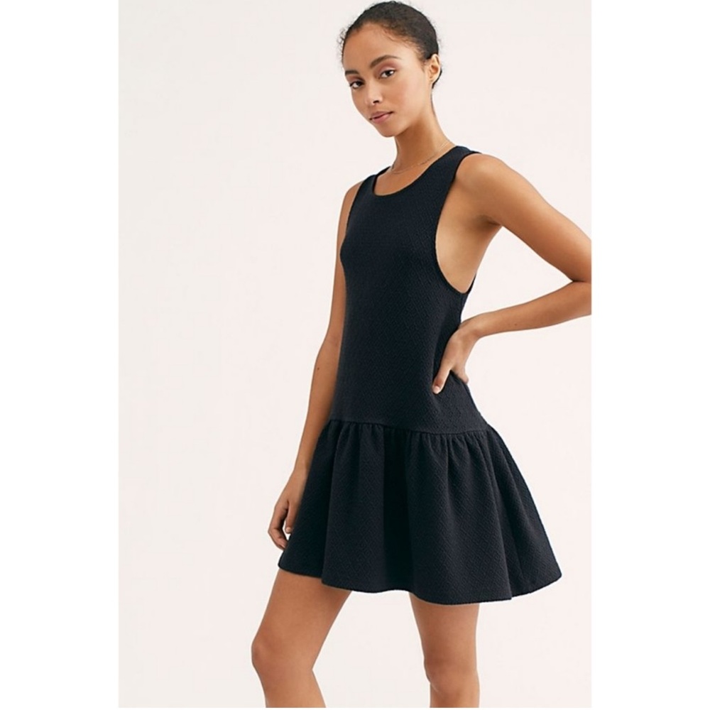 Free People Easy Street Sleeveless Black Mini Dress Women’s Large Oversized